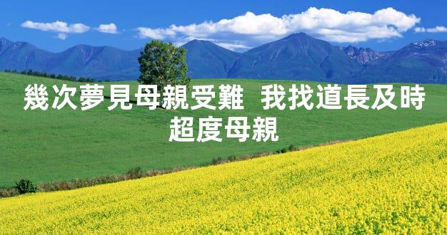 幾次夢見母親受難  我找道長及時超度母親